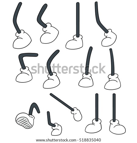 Vector Set Cartoon Leg Stock Vector (Royalty Free) 518835040 - Shutterstock