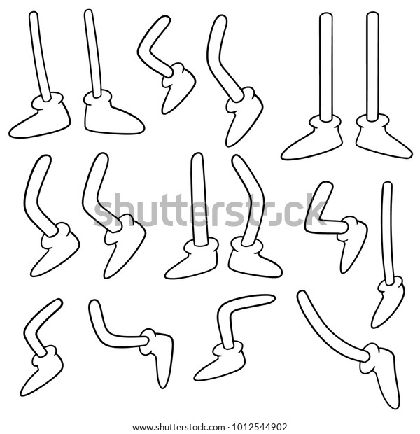 Vector Set Cartoon Leg Stock Vector (Royalty Free) 1012544902 ...