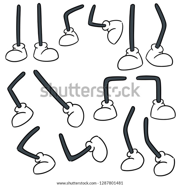 Vector Set Cartoon Leg Stock Vector (Royalty Free) 1287801481 ...