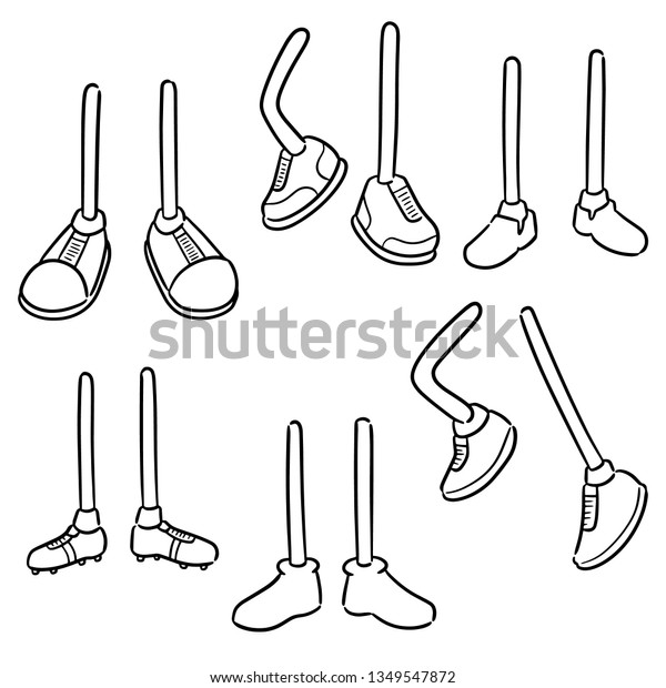 Vector Set Cartoon Leg Stock Vector (Royalty Free) 1349547872 ...