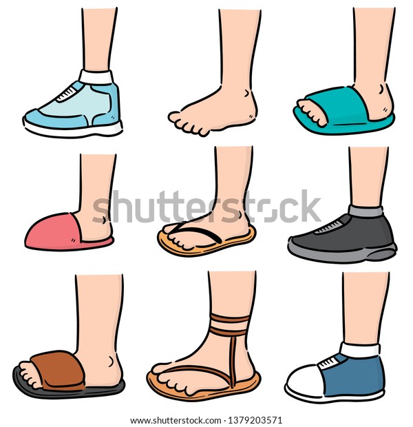 Vector Set Cartoon Leg Stock Vector (Royalty Free) 1379203571 ...