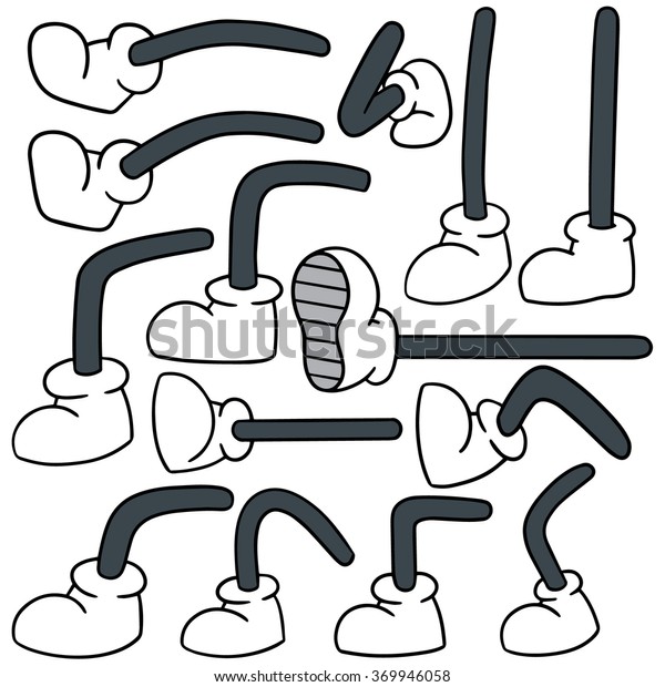 Vector Set Cartoon Leg Stock Vector Royalty Free 369946058 