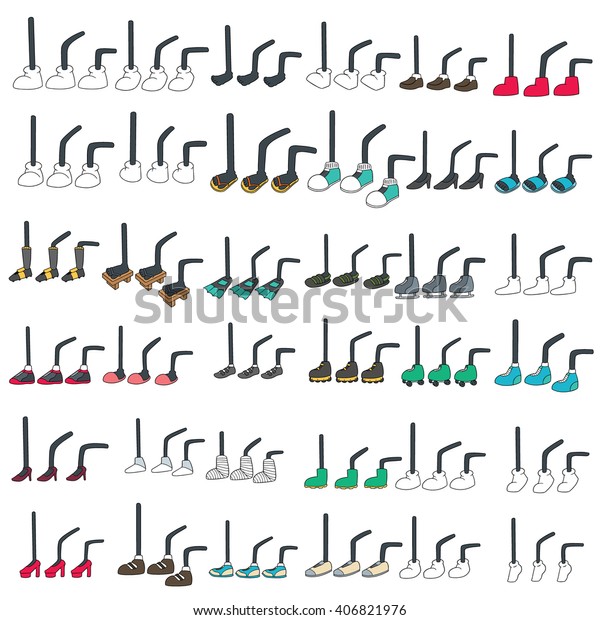 Vector Set Cartoon Leg Stock Vector Royalty Free 406821976 