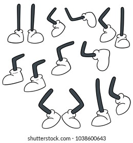 Vector Set Of Cartoon Legs