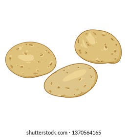 Vector Set of Cartoon Potato