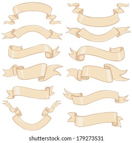 Vector Set of Cartoon ribbons