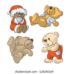 Vector set -  cartoon toy bears