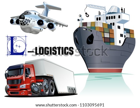 Vector set of cartoon transport. Available EPS-10 vector format sparated by groups and layers for easy edit