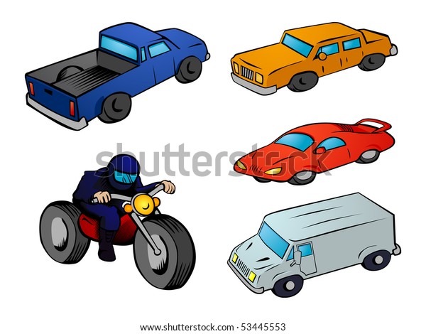 Vector Set: Cartoon\
Vehicles