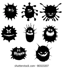 vector set of  cartoon virus eps10