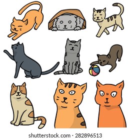 vector set of cat