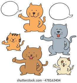 vector set of cat