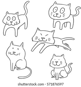 vector set of cat