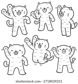Vektorsatz von Cat Bye