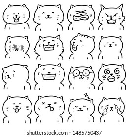 vector set of cats cartoon