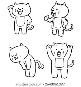 vector set of cats cartoon
