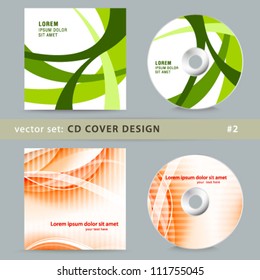 Vector set of cd cover design template design