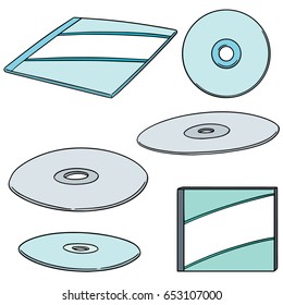 vector set of cd, dvd