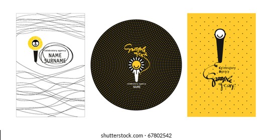 Vector set of celebratory objects. Cards.CD.