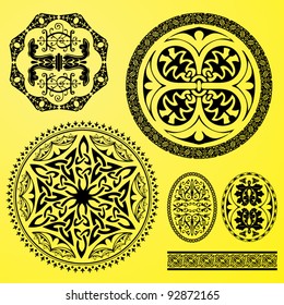 vector set: celtic ornaments, decorations and borders