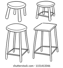 vector set of chair