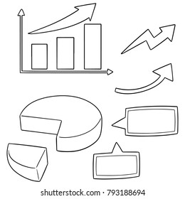 vector set of chart