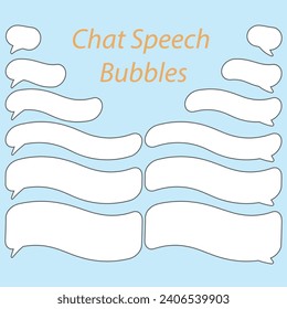 Vector set of chat speech bubbles template design