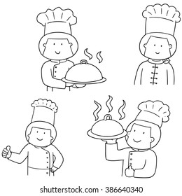 vector set of chef