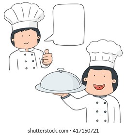 vector set of chef