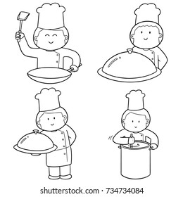 vector set of chef