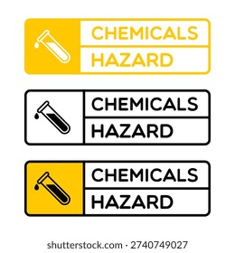 Vector Set of Chemical Hazard Labels