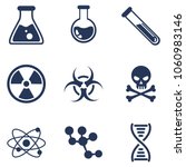 Vector Set of Chemical and Physical Icons. Education and Science Signs.