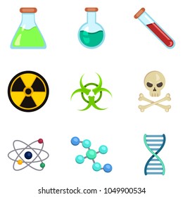 Vector Set of Chemical and Physical Icons. Education and Science Signs.
