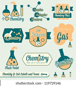 Vector Set: Chemistry Class Labels and Icons