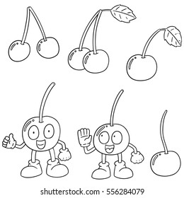 vector set of cherry