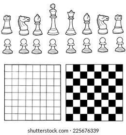 vector set of chess