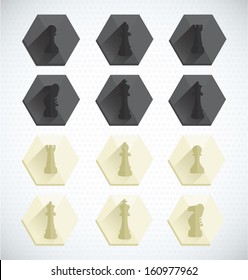 Vector Set: Chess Piece Dimensional Icons