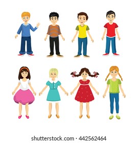 vector set of children

