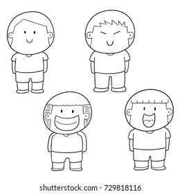 vector set of children