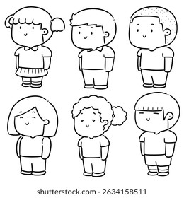 vector set of children cartoon