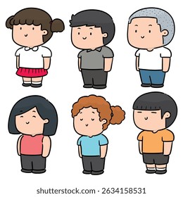 vector set of children cartoon