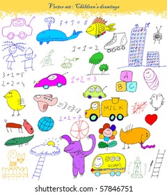vector set : Children's drawings