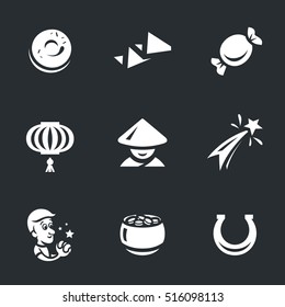 Vector Set of Chinese cookies.