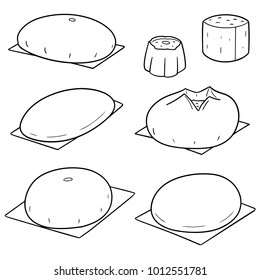 vector set of chinese snack