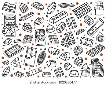 vector set of chocolate