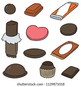 vector set of chocolate