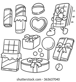 vector set of chocolate