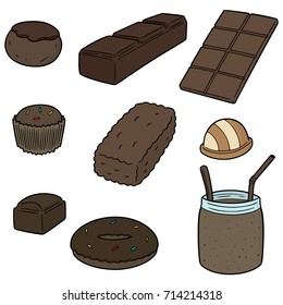 vector set of chocolate