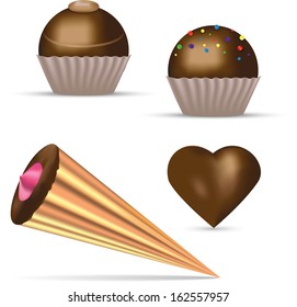 vector set of chocolate candies..
