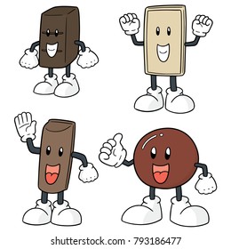 vector set of chocolate cartoon